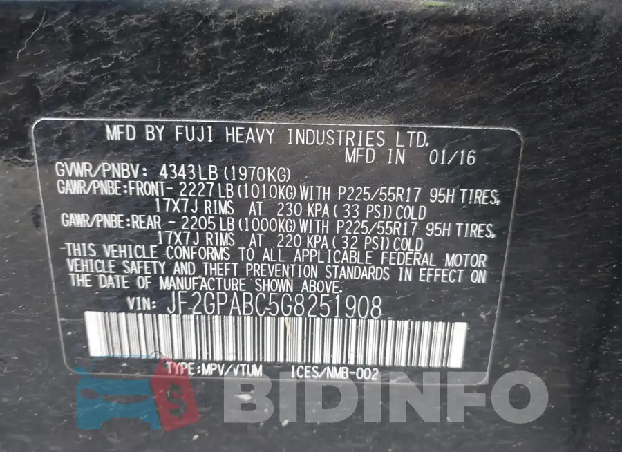 JF2GPABC5G8251908 Photo# 9