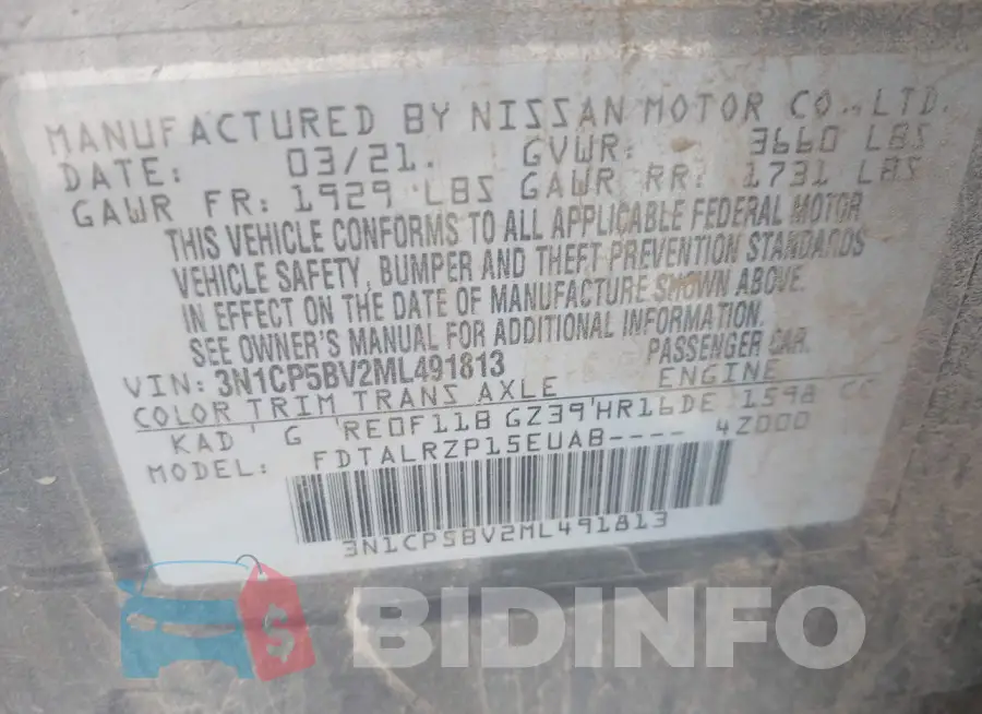 3N1CP5BV2ML491813 Photo# 9