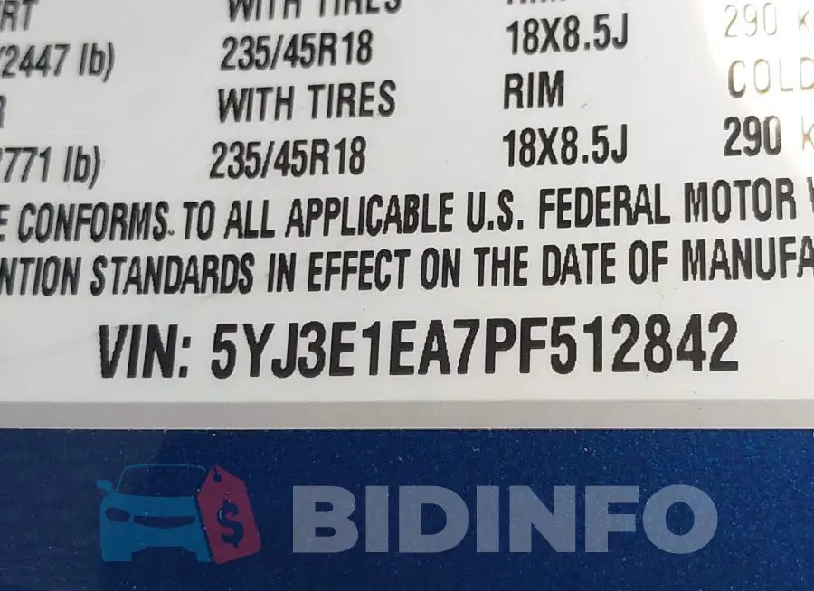 5YJ3E1EA7PF512842 Photo# 9