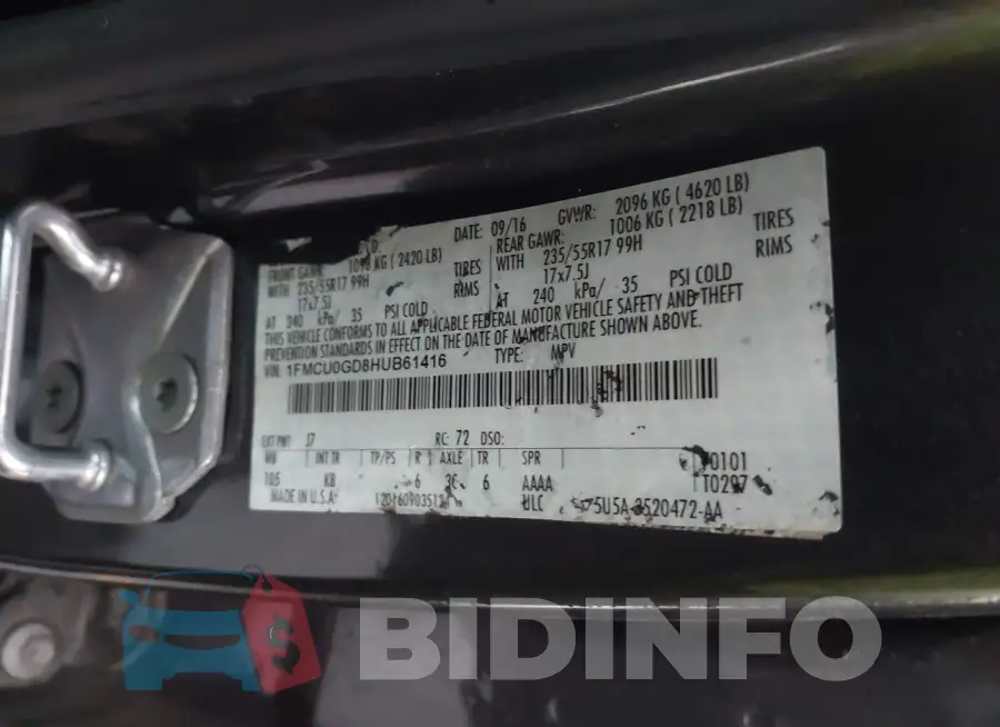 1FMCU0GD8HUB61416 Photo# 9