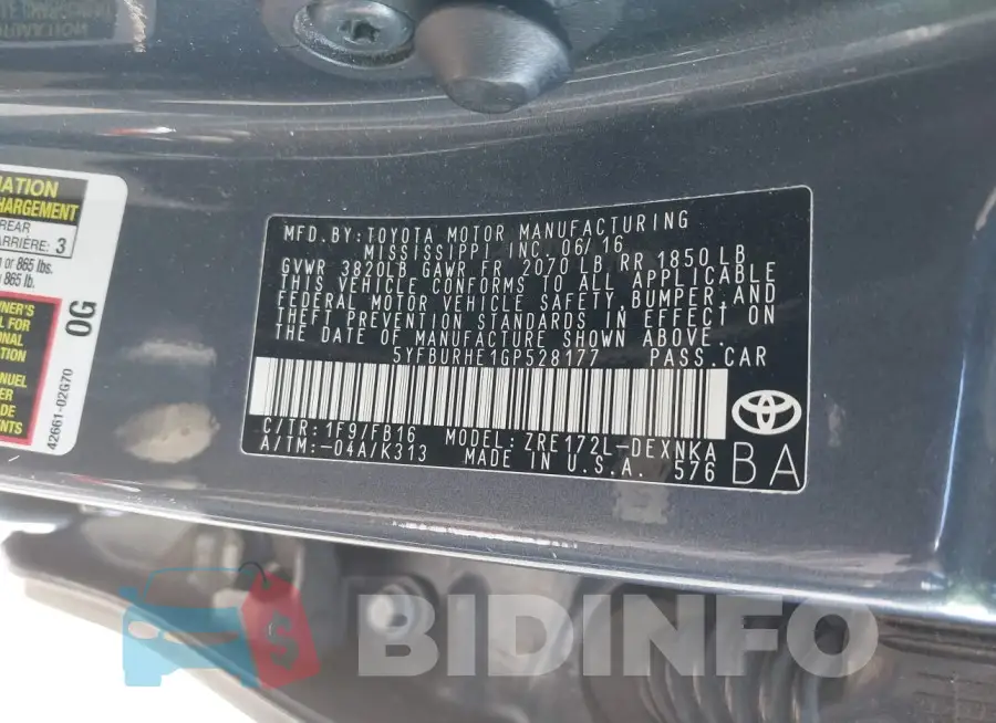 5YFBURHE1GP528177 Photo# 9
