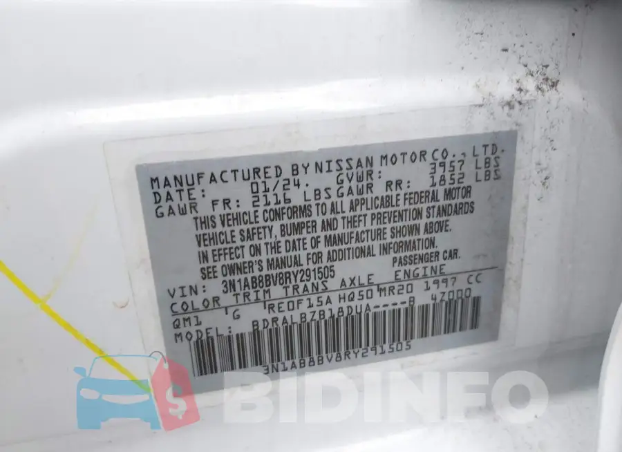3N1AB8BV8RY291505 Photo# 9