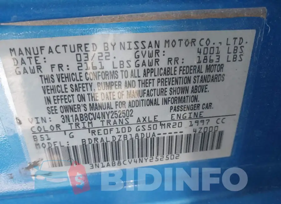 3N1AB8CV4NY252502 Photo# 9