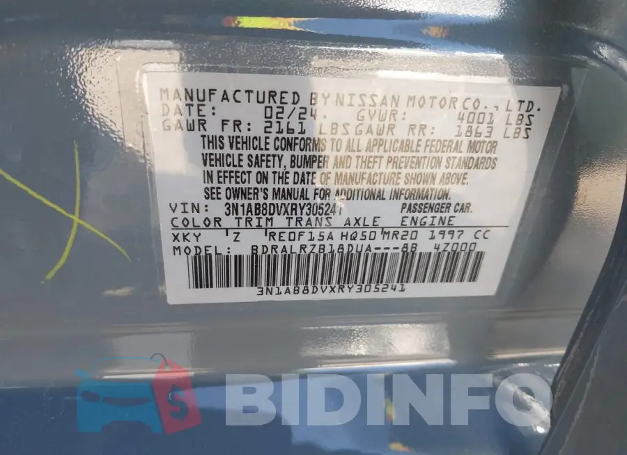 3N1AB8DVXRY305241 Photo# 9