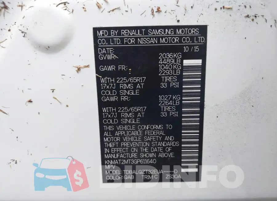KNMAT2MT3GP611640 Photo# 9