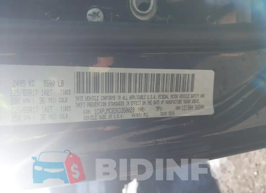 1C4PJMCB2KD350029 Photo# 9