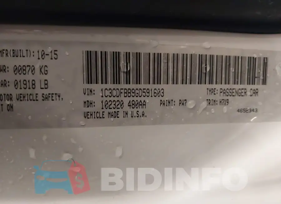 1C3CDFBB9GD591603 Photo# 9