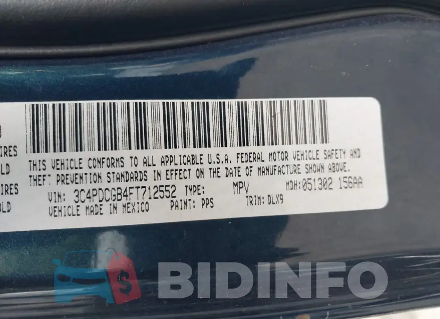 3C4PDCGB4FT712552 Photo# 9