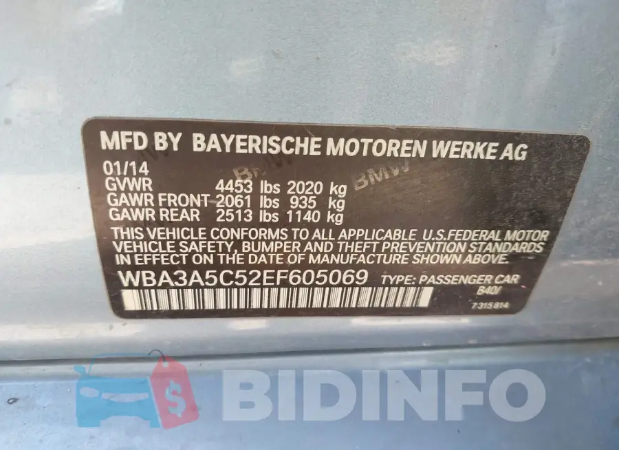 WBA3A5C52EF605069 Photo# 9
