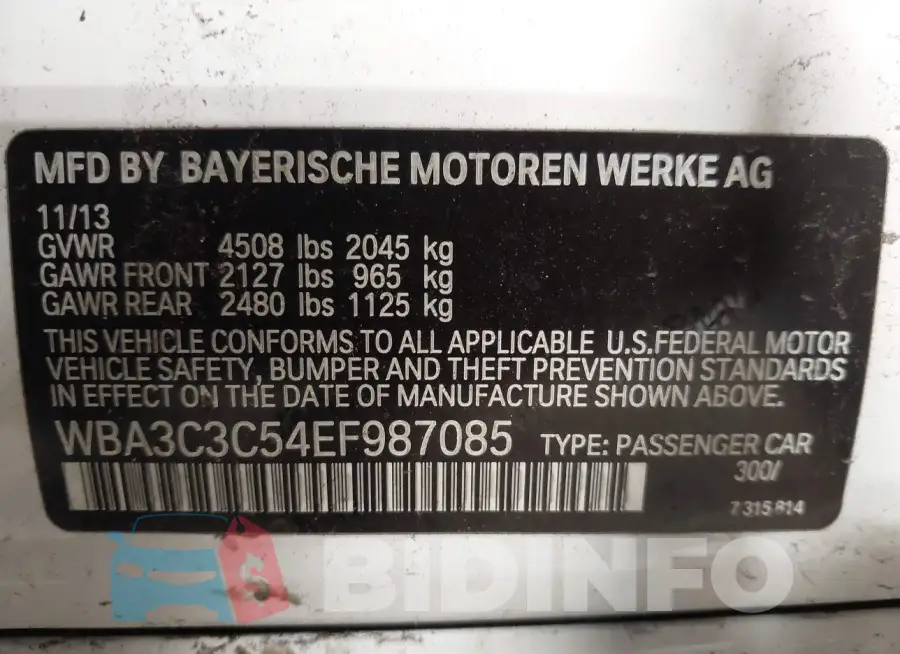 WBA3C3C54EF987085 Photo# 9