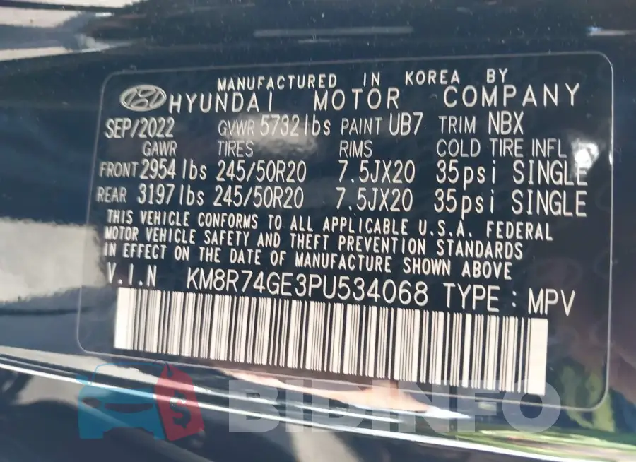 KM8R74GE3PU534068 Photo# 9