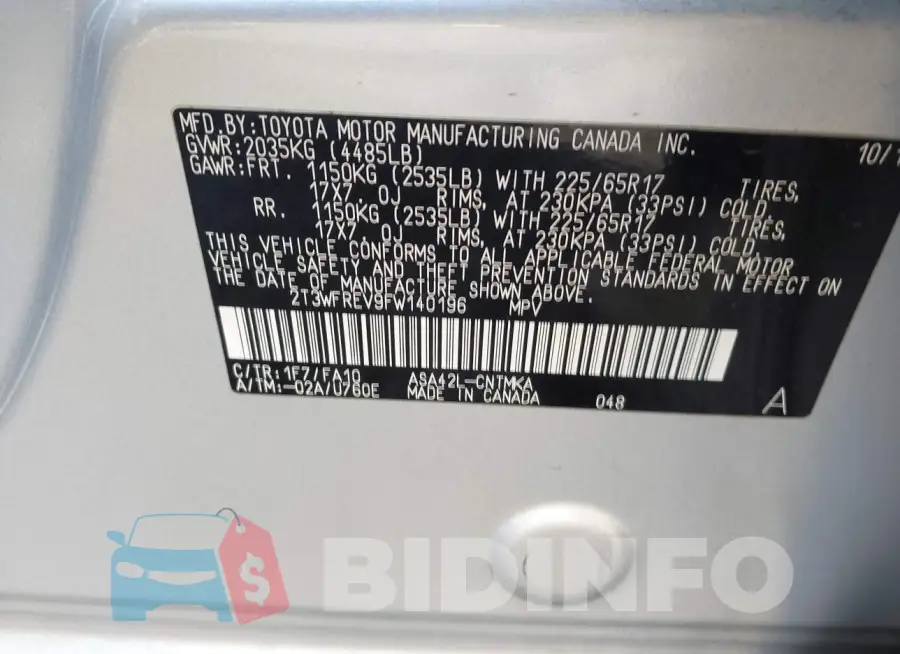 2T3WFREV9FW140196 Photo# 9