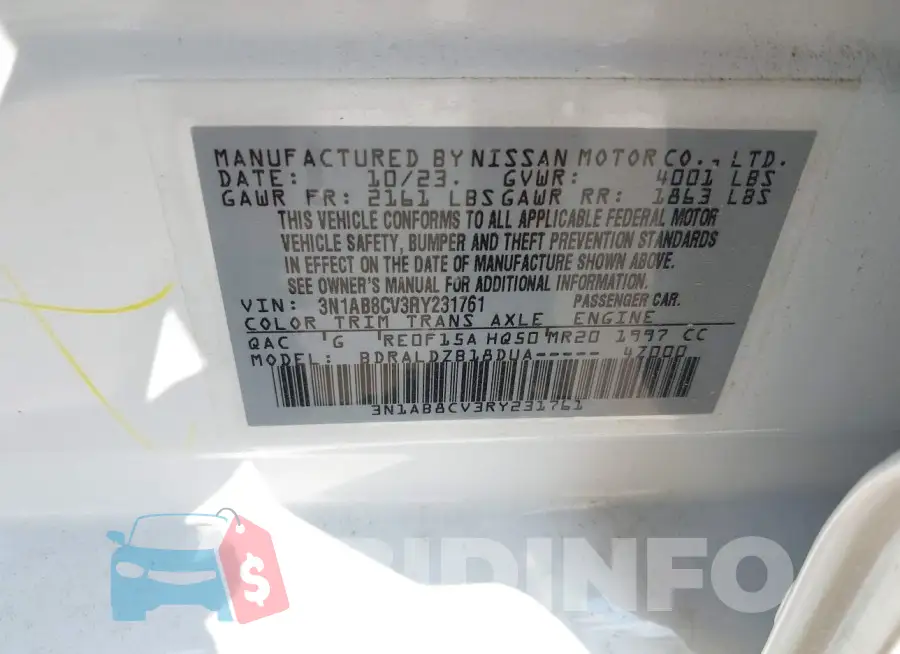 3N1AB8CV3RY231761 Photo# 9