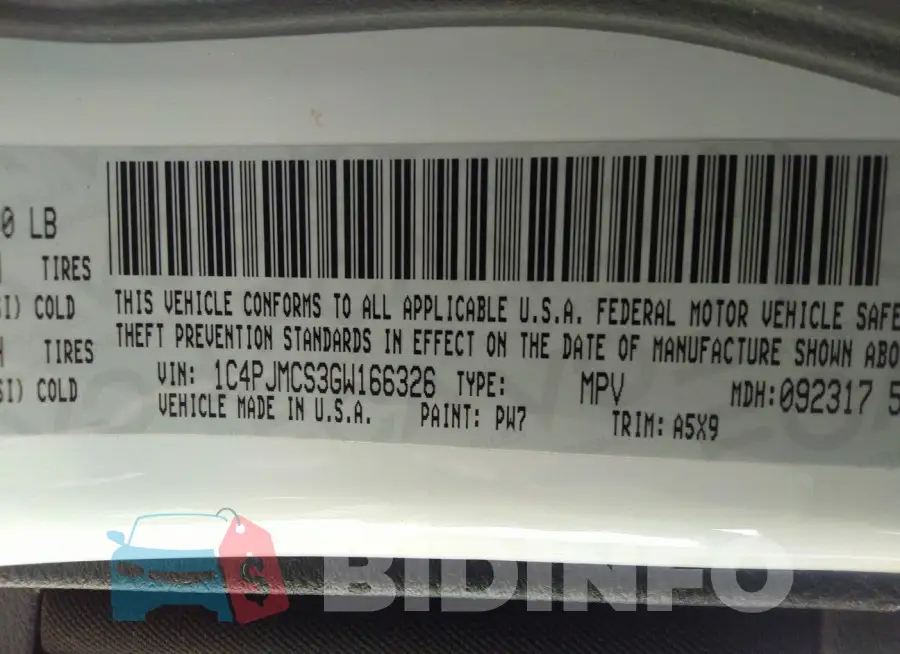 1C4PJMCS3GW166326 Photo# 9