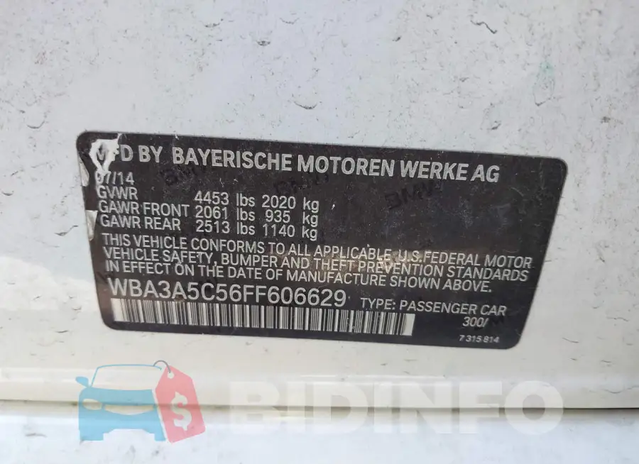 WBA3A5C56FF606629 Photo# 9