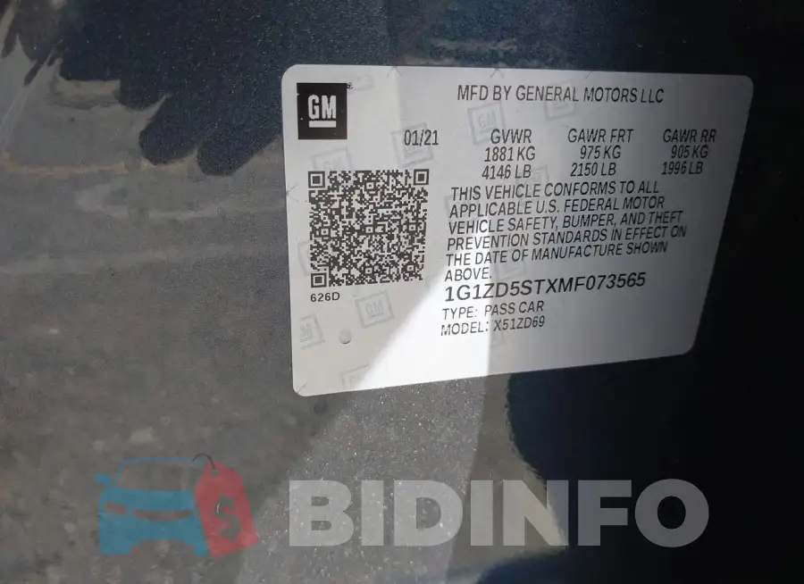 1G1ZD5STXMF073565 Photo# 9
