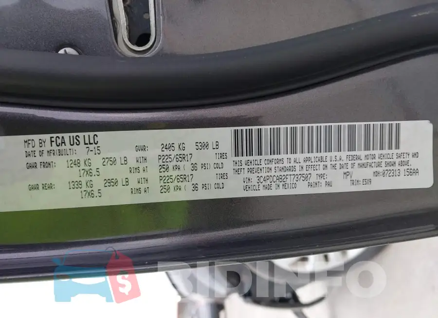 3C4PDCAB2FT737507 Photo# 9