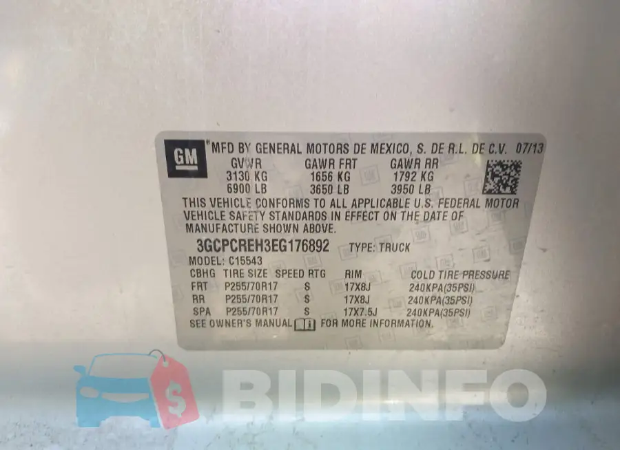 3GCPCREH3EG176892 Photo# 9