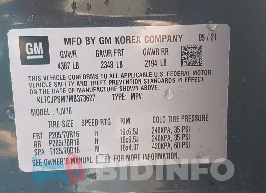 KL7CJPSM7MB373627 Photo# 9