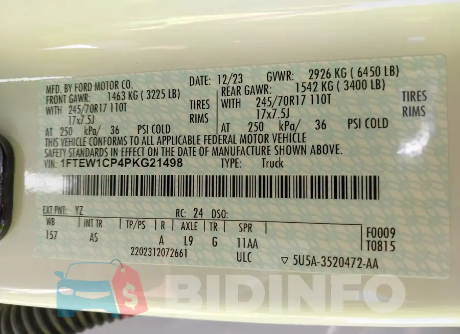 1FTEW1CP4PKG21498 Photo# 9