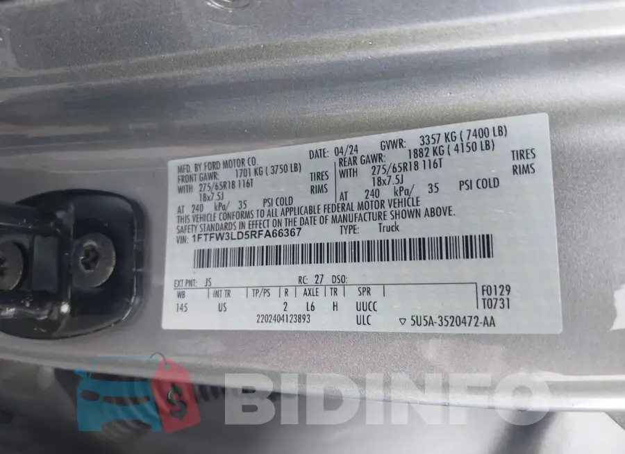 1FTFW3LD5RFA66367 Photo# 9