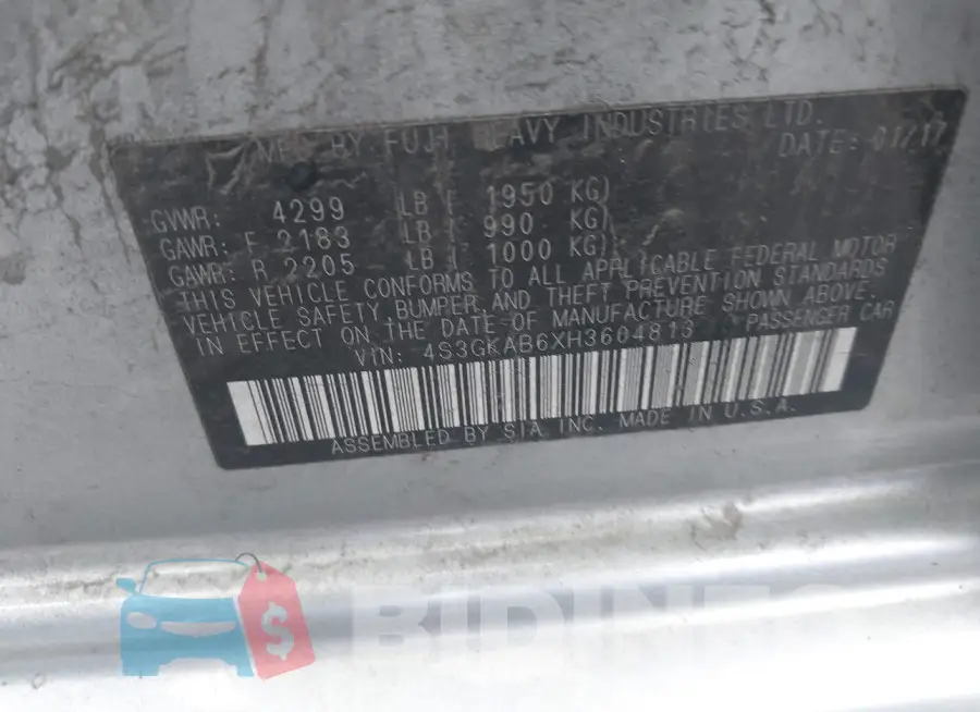 4S3GKAB6XH3604813 Photo# 9