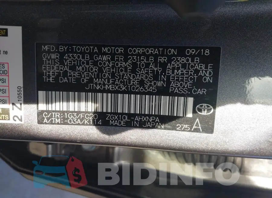 JTNKHMBX3K1026345 Photo# 9