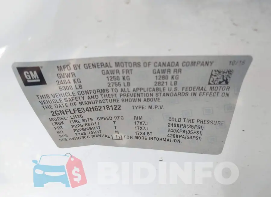 2GNFLFE34H6218122 Photo# 9