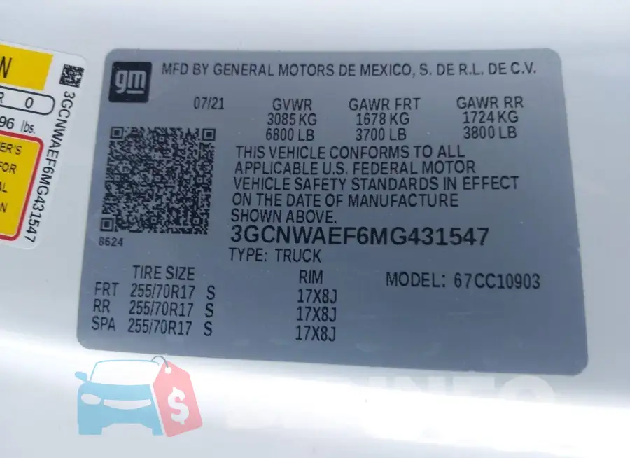 3GCNWAEF6MG431547 Photo# 9