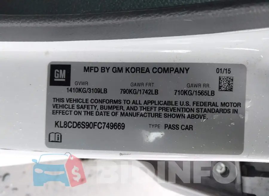 KL8CD6S90FC749669 Photo# 9