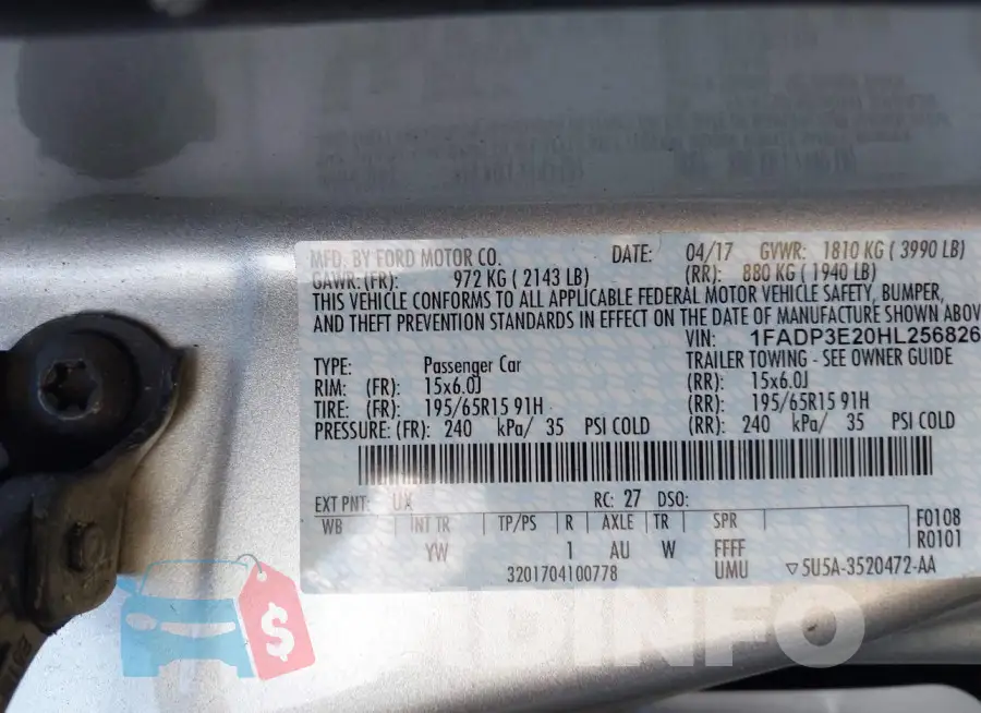 1FADP3E20HL256826 Photo# 9