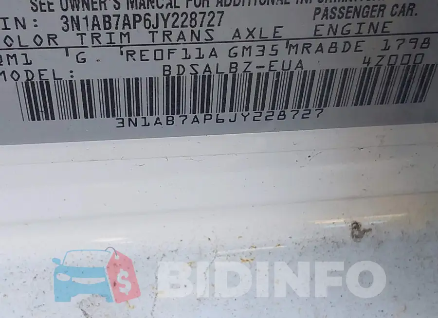 3N1AB7AP6JY228727 Photo# 9