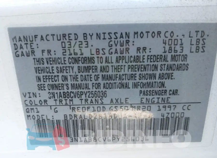 3N1AB8CV6PY256036 Photo# 9