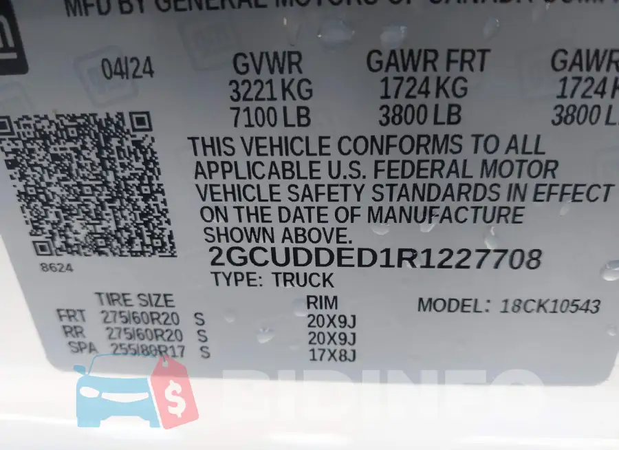 2GCUDDED1R1227708 Photo# 9