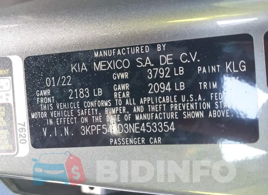 3KPF54AD3NE453354 Photo# 9