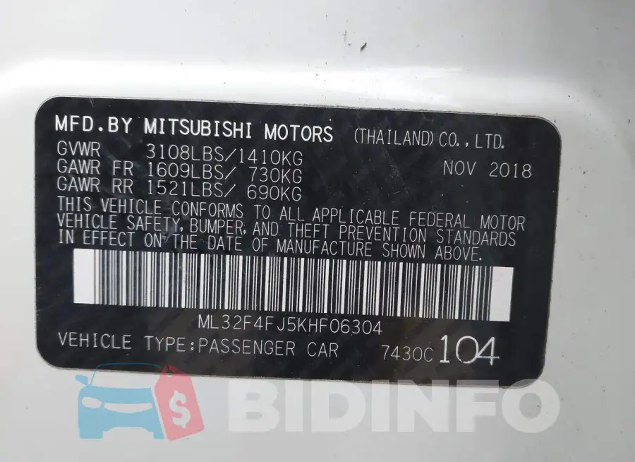 ML32F4FJ5KHF06304 Photo# 9