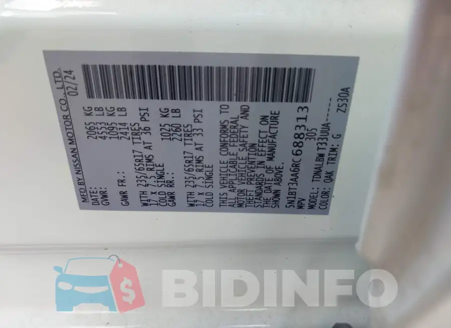 5N1BT3AA6RC688313 Photo# 9
