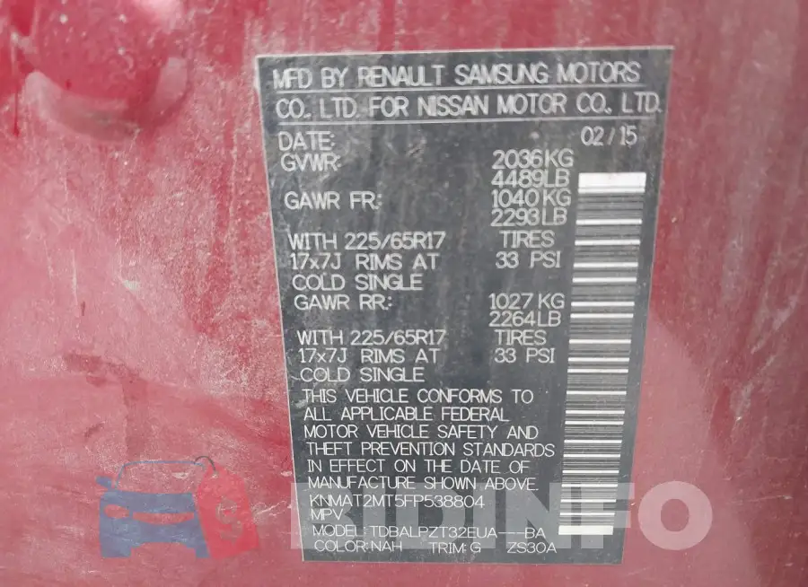 KNMAT2MT5FP538804 Photo# 9