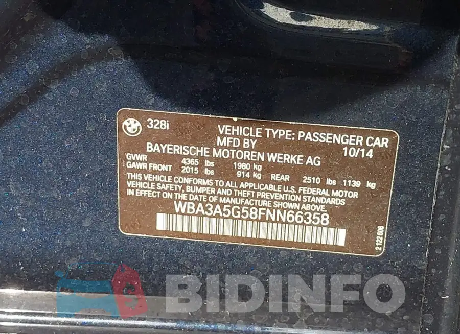 WBA3A5G58FNN66358 Photo# 9