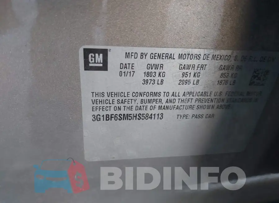 3G1BF6SM5HS584113 Photo# 9