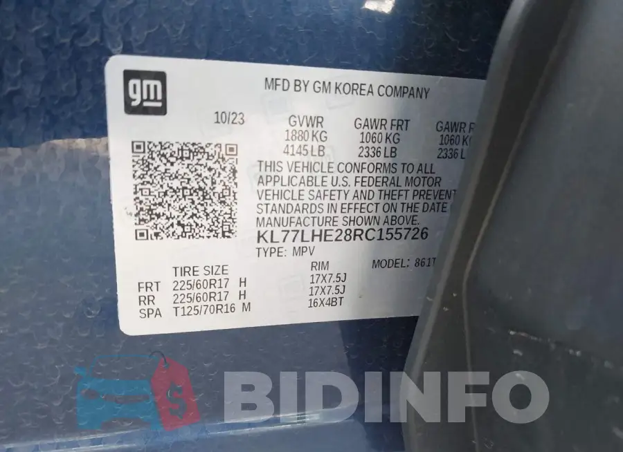 KL77LHE28RC155726 Photo# 9