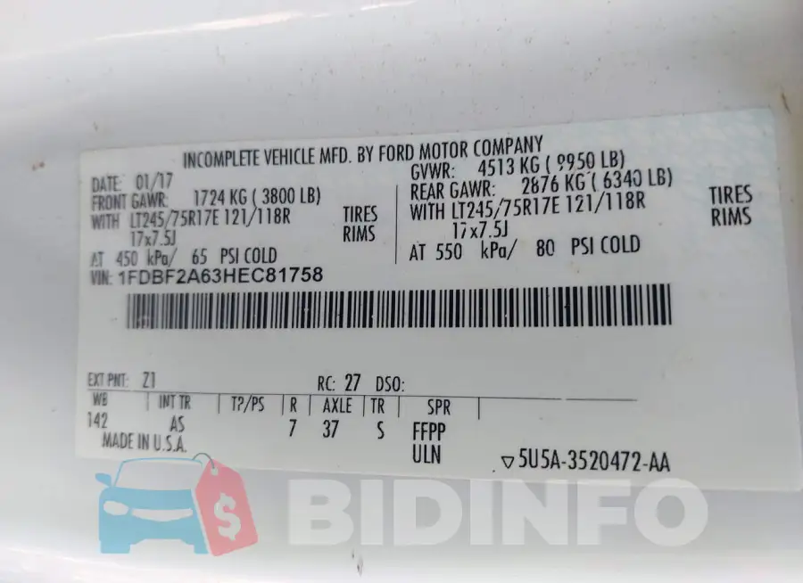 1FDBF2A63HEC81758 Photo# 9