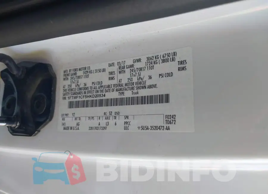1FTMF1CF5HKD20534 Photo# 9