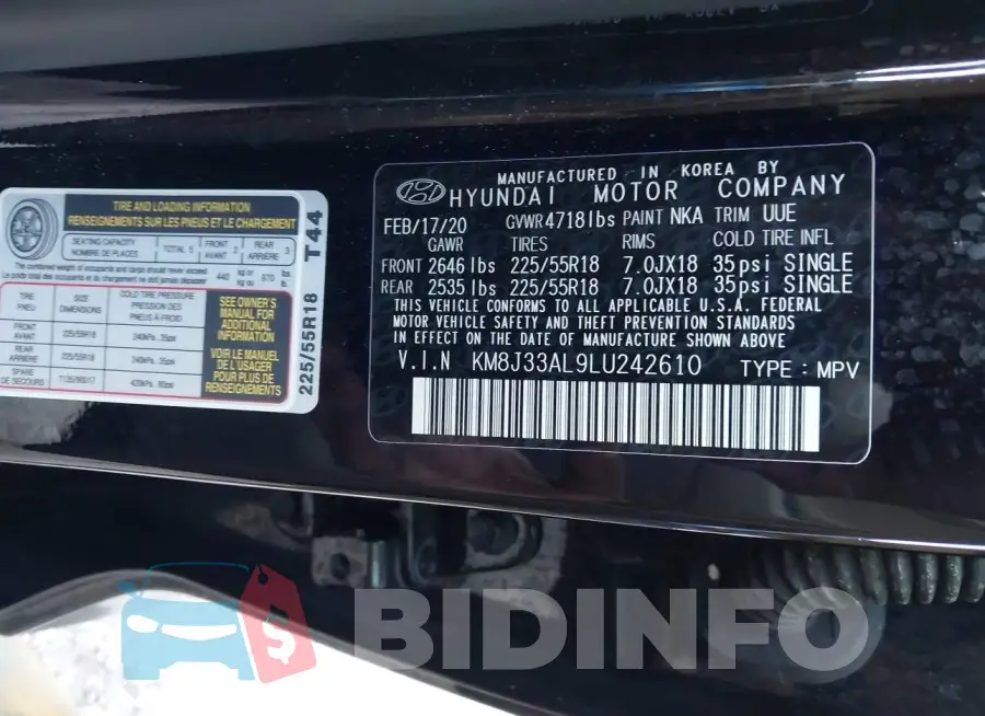 KM8J33AL9LU242610 Photo# 9