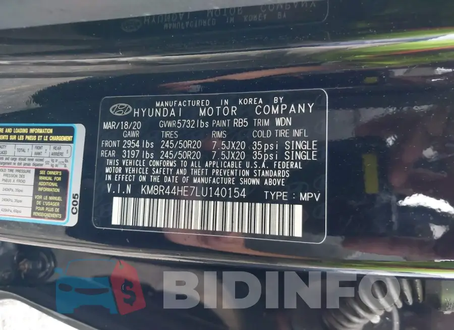 KM8R44HE7LU140154 Photo# 9