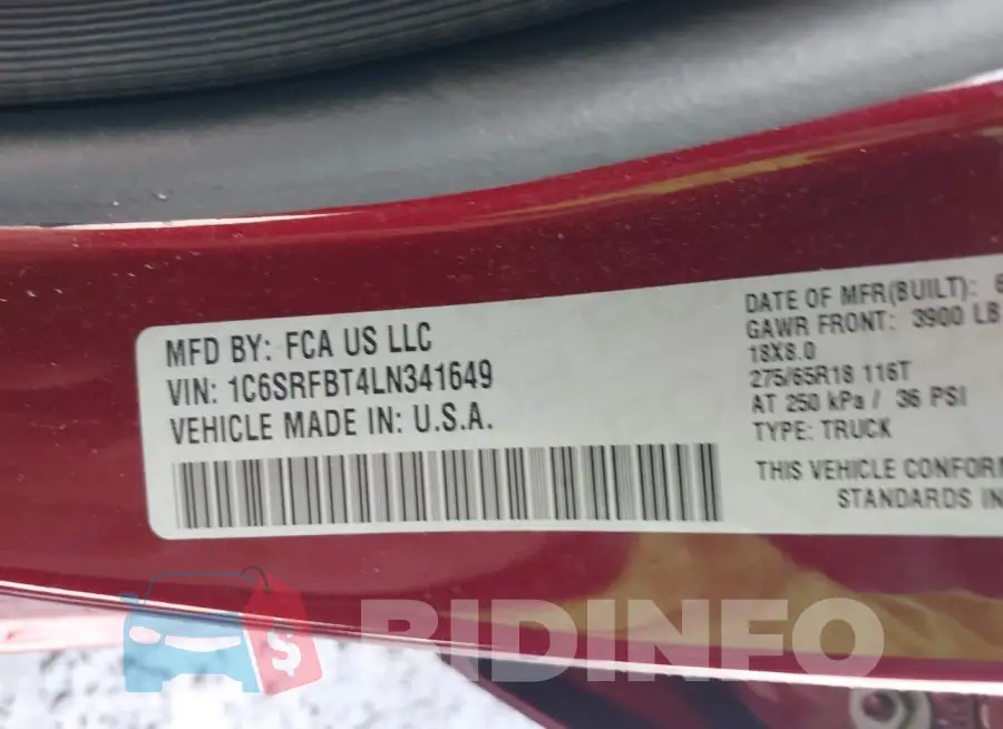 1C6SRFBT4LN341649 Photo# 9