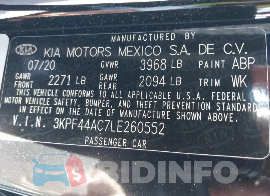 3KPF44AC7LE260552 Photo# 9
