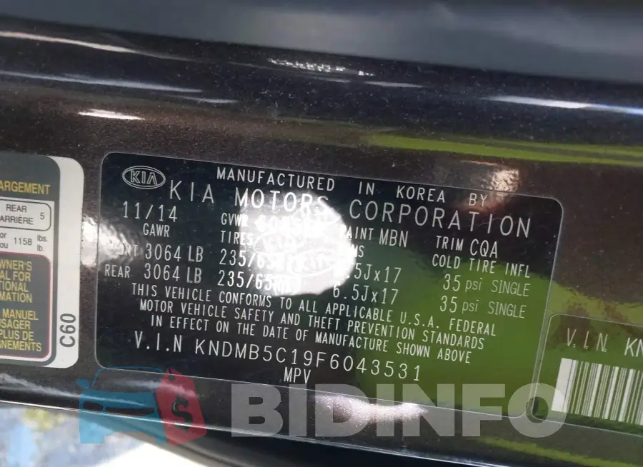 KNDMB5C19F6043531 Photo# 9