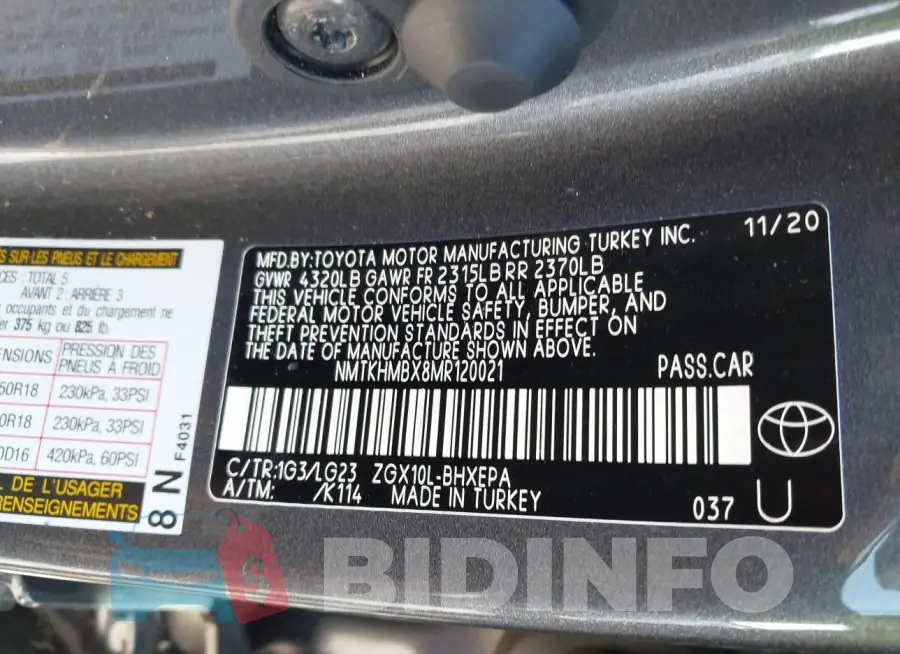 NMTKHMBX8MR120021 Photo# 9