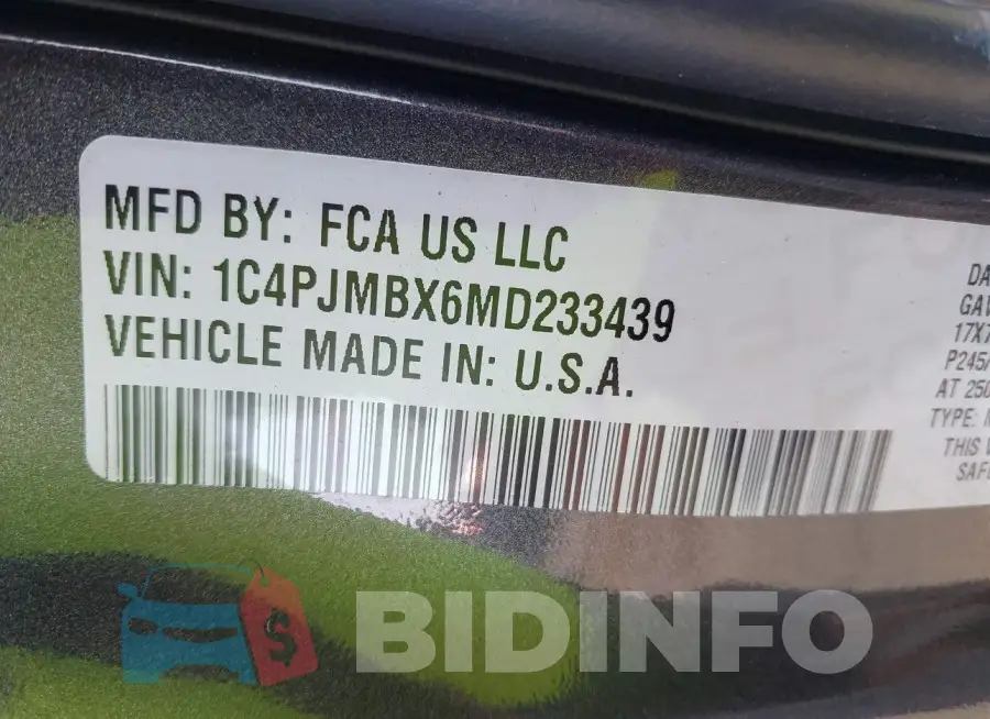 1C4PJMBX6MD233439 Photo# 9